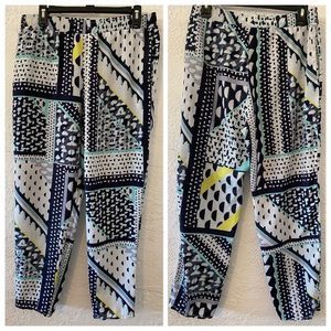 eci New York Abstract Neon Pull On Pants (M)